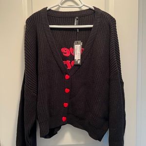 BNWT Dangerfield “Love More” cardigan